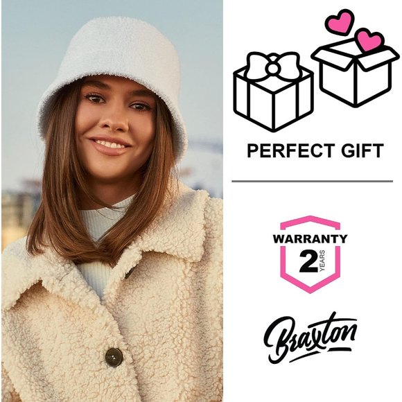 Braxton Women  Winter Plush Faux Fur Fluffy Sherpa Bucket Hats main image 5